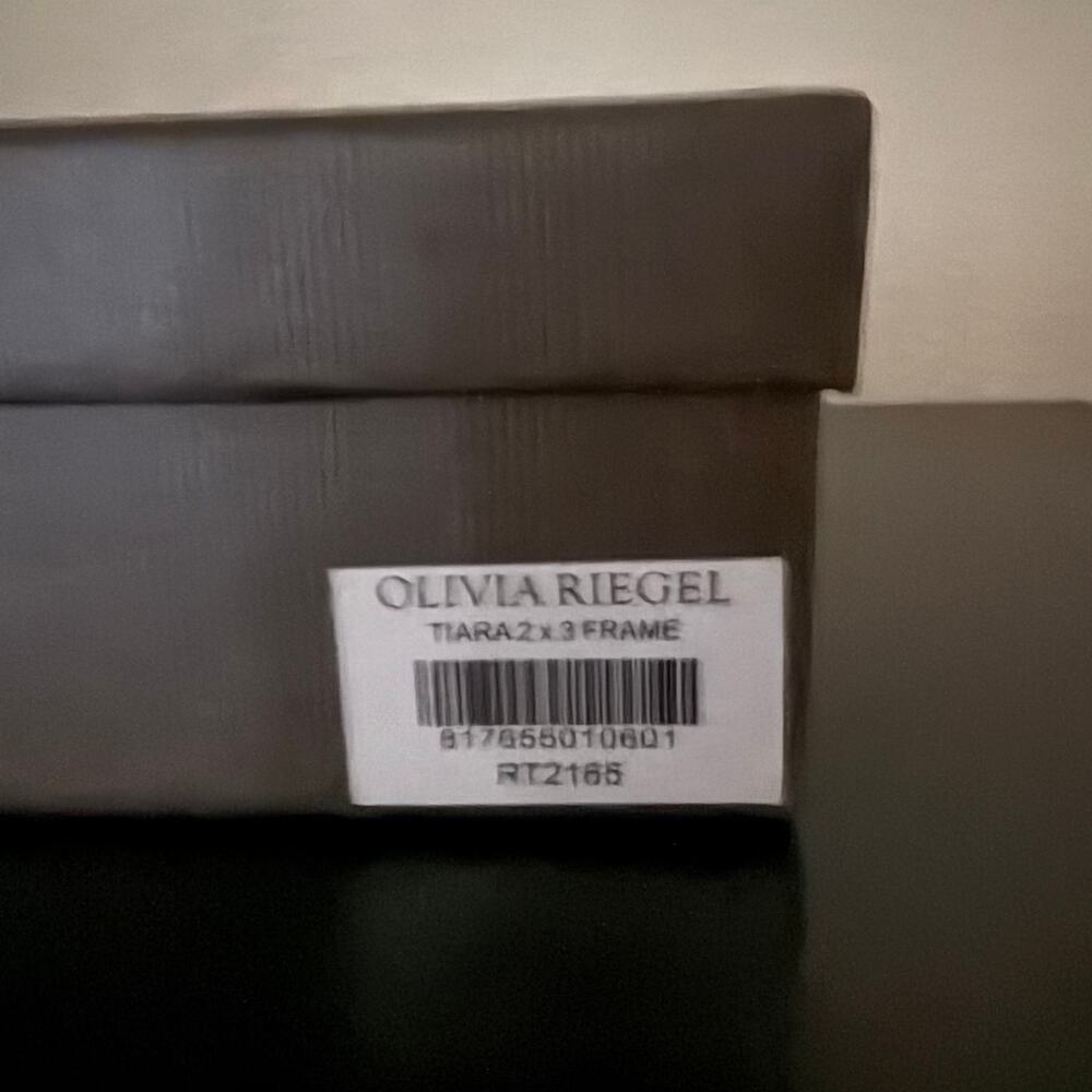 Olivia Riegel Tiara Swarovski Crystal 2x3 Photo Frame, with Original Box Rare - Picture 8 of 8